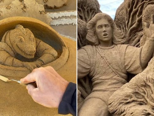 Artist makes incredible art out of sand canvases (24 Photos) 1