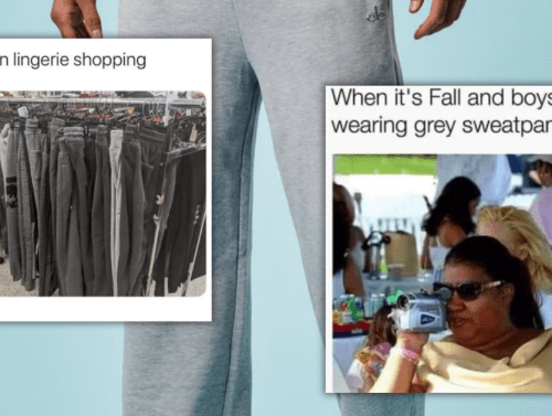 Men’s Cleavage: It’s Grey Sweatpants Memes Season Y’all 1